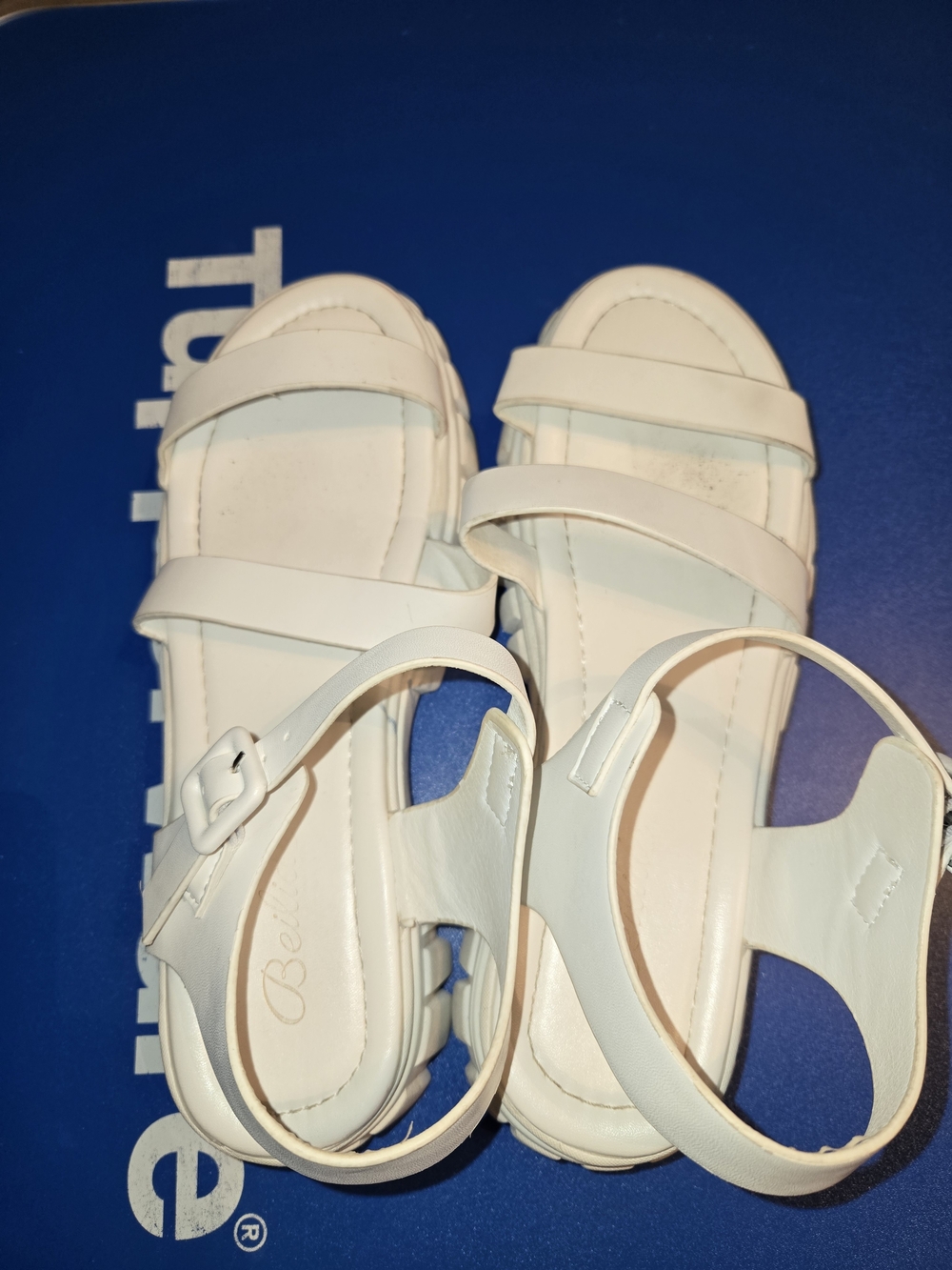 White Strappy Flat Sandals